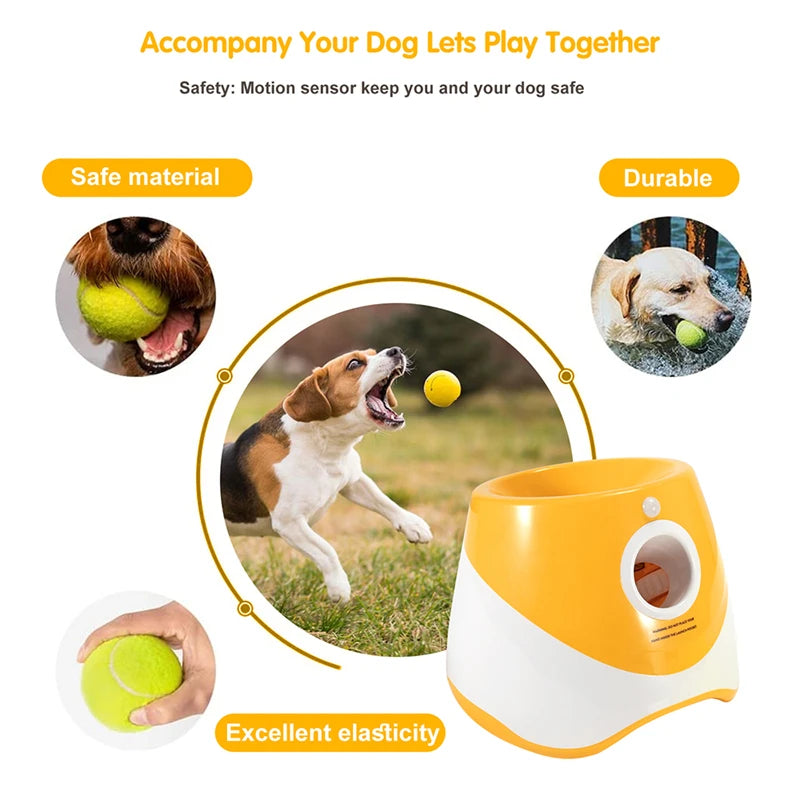 Automatic tennis ball launcher for dogs (fun and interactive)