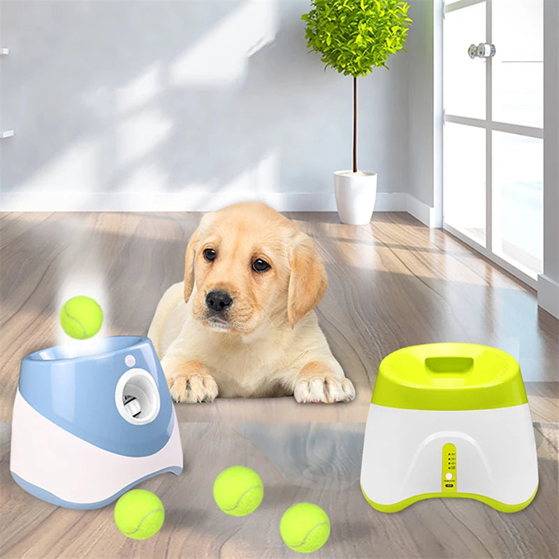 Automatic tennis ball launcher for dogs (fun and interactive)